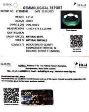 4.01/CT Natural Panna Stone with Govt. Lab Certificate (23310)